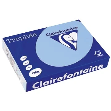 Afbeelding van Clairefontaine Trophée Pastel, Gekleurd Papier, A4, 120 G, 250 Vel, Helblauw Papier