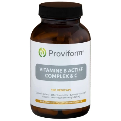 Afbeelding van Proviform Vitamine B Actief Complex &amp; C, 100 Veg. capsules