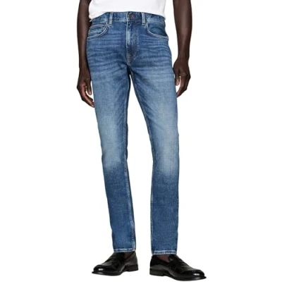 Afbeelding van Tommy Hilfiger Heren Taps toelopende Houston PSTR Perce IND MW0MW36680, Tapered, Denim, 3233, Denim (Perce Indigo), 33W / 32L