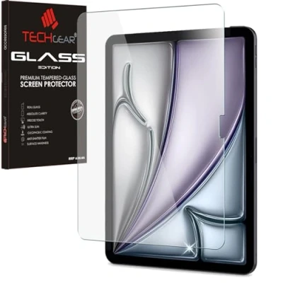 Afbeelding van TECHGEAR iPad Air 11 inch 2024 Gehard Glas Screenprotector [9H Taaiheid] [HD helderheid] [Krasbestendig] [Geen luchtbel] Gemaakt voor Apple (M2) 6e generatie.