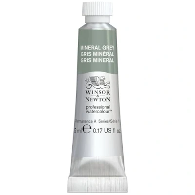 Afbeelding van Winsor &amp; Newton 0102427 Professional Watercolour Mineral Grey, 5 ml aquarelverf in tube, levendige aquarellen kunstenaarskwaliteit, hoge kleurglans en helderheid, lichtecht, archiefkwaliteit