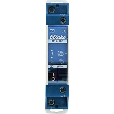 Afbeelding van Eltako schakelrelais 1xm 24vdc r12 100 24v dc