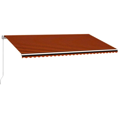Afbeelding van vidaXL Luifel handmatig uittrekbaar 600x300 cm oranje en bruin