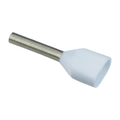 Afbeelding van Vogt Verbindungstechnik 470108D Dubbele adereindhulzen 0.5 mm² Deels geïsoleerd Wit 100 stuk(s)