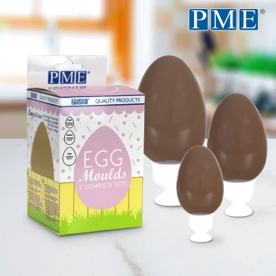 Afbeelding van PME Chocolade Holvorm Ei 3 delig