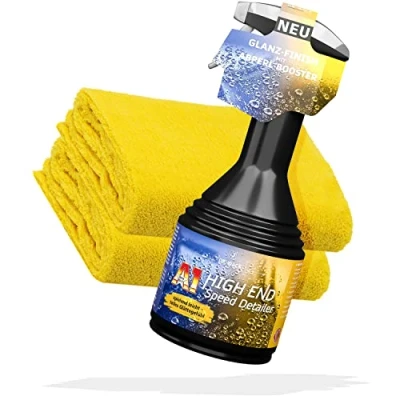Afbeelding van Detailmate Dr. Wack Glanzende afwerkingsset: Dr.Wack A1 High End Speed Detailer 500 ml + 2 x microvezeldoek Edgeless Superfleece 550 g/m², autolakafwerking met lotuseffect