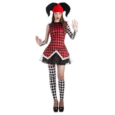 Afbeelding van Boland Harlekijn kostuum voor dames, verkleedkostuum, Halloween, carnaval en themafeesten