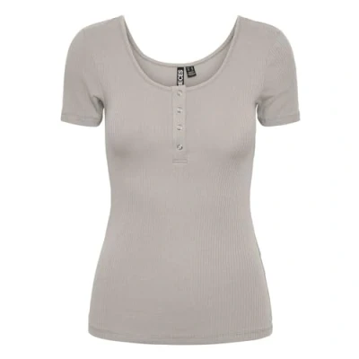 Afbeelding van PIECES PCKITTE SS TOP NOOS BC, Zilvergrijs, S