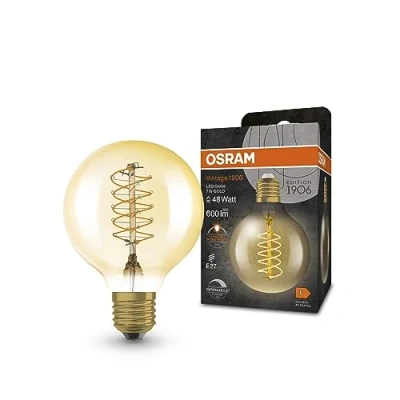 Afbeelding van Ledvance Vintage 1906 LED E27 Globe Goud 7W 600lm 822 Zeer Warm Wit Dimbaar Vervangt 48W