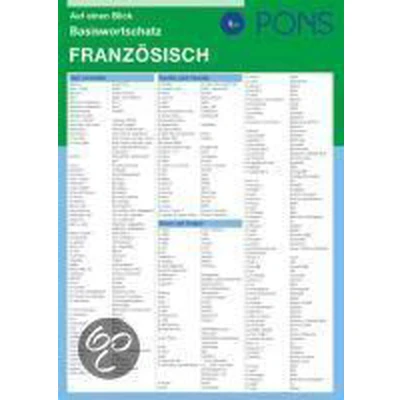 Afbeelding van PONS auf einen Blick Basiswortschatz Französich