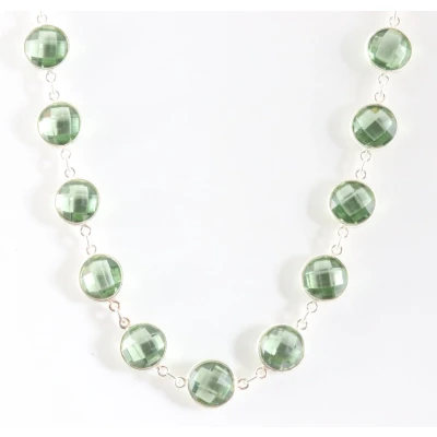Afbeelding van Zilveren collier met groene amethist