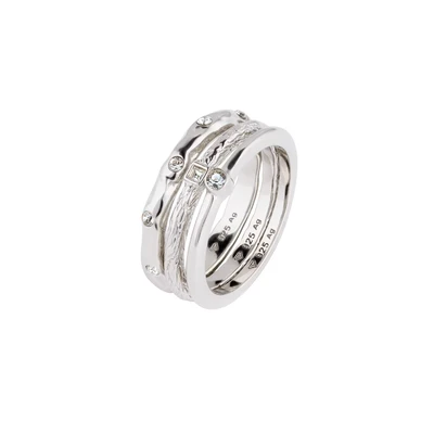 Afbeelding van ELLI Sieraden set zilver / transparant