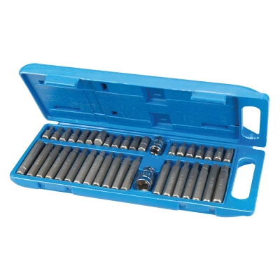 Afbeelding van Silverline 40 delige zeskant, T20 T55 en 12 kant bit set