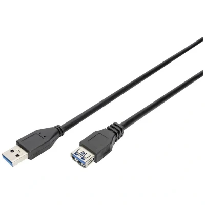 Afbeelding van Digitus USB kabel 3.2 Gen1 (USB 3.0 / 3.1 Gen1) A stekker, bus 3.00 m Zwart AK 300203 030 S