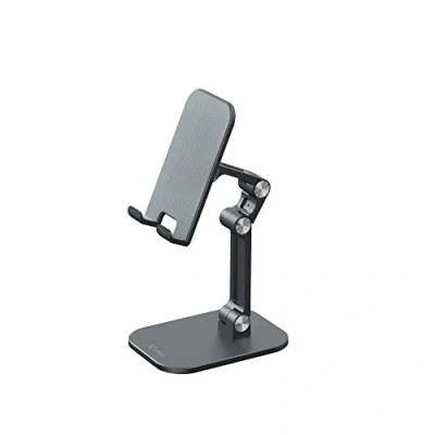Afbeelding van XLayer opvouwbare smartphone Standaard Lichtgewicht aluminium voor smartphone, tablet of eReader Spacegrijs