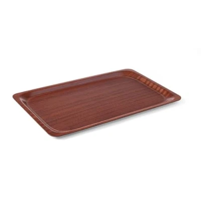 Afbeelding van Hendi Dienblad Rechthoek Antislip Woodform Mahonie Horeca 430x610mm
