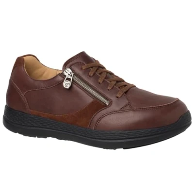 Afbeelding van Ganter, 6 259847 2522, Middelbruine extra brede heren sneakers wijdte K L