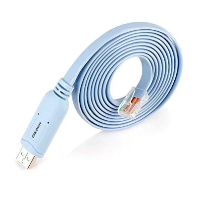 Afbeelding van USB console, kabel, naar RJ45, consolekabel voor Cisco/AP router/switch/Windows 7, 8 (1,8 m, blauw)
