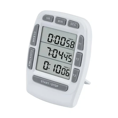 Afbeelding van Jayron JR KT001 Digitale timer Groot LCD 3 kanaals Timer,Kookwekker,Aftellende Kookwekker Reset Klokalarm Luide Sterke Magneet Beugel Vervangbare Batterij voor Kinderen Ouderen