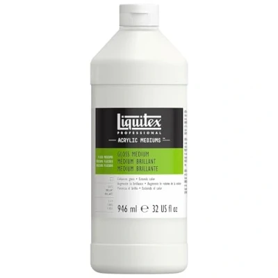Afbeelding van Liquitex 5032 Professional Gloss Gel Medium and Varnish voor acrylverf, verhoogt de glans van acrylverf en verbetert kleurfilm kleurdiepte fles 946 ml