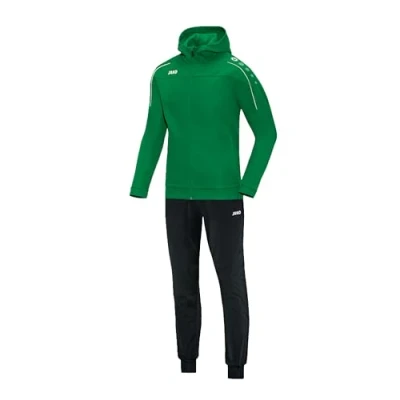 Afbeelding van JAKO Polyester Classico Trainingspak Met Capuchon, Uniseks Kind, Sportgroen, 128