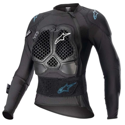 Afbeelding van Alpinestars 2024 Bionic Action V2 Dames Protectievest Zwart / Cyaan maat M