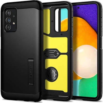 Afbeelding van Samsung Galaxy A52 (5G) Hoesje Kunststof Spigen Hardcase/Backcover Zwart Telefoonhoesje Shockproof/Valbescherming