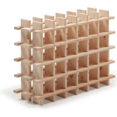 Afbeelding van Sareva Wijnrek Rioja uitbreidbaar 75 x 22 54 cm 24 flessen massief grenenhout