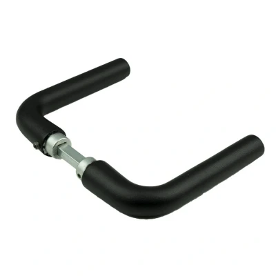 Afbeelding van Ami Deurkruk L model aluminium 53 57 deurdikte gitzwart