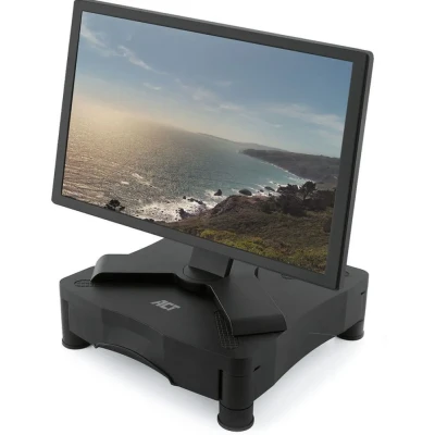 Afbeelding van ACT AC8200 Monitor Standaard Opberglade Verstelbaar Houder tot 17&quot; en max 27kg Antislip