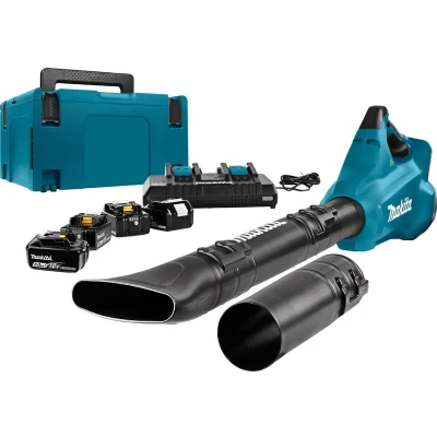 Afbeelding van Makita DUB362PT4J 2x18 V Bladblazer 5,0 ah accu (4 st), duo snellader, in doos