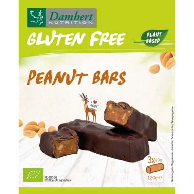 Afbeelding van Damhert Peanut bars glutenvrij bio 120 g