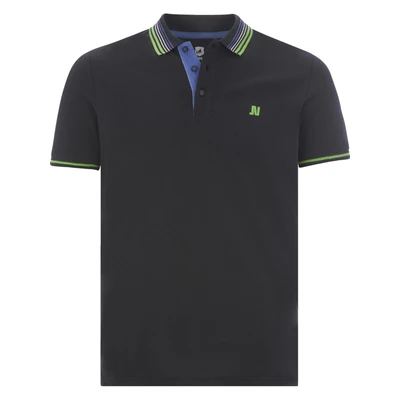 Afbeelding van Jan Vanderstorm +FIT Collectie polo VOLKBERT Plus Size zwart