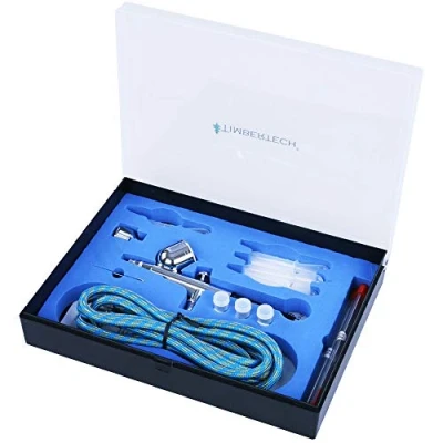Afbeelding van Timbertech ABPST01 Airbrush set met adapter, slang, sproeiers en naalden