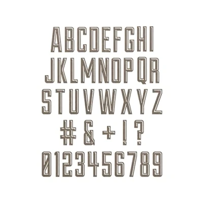 Afbeelding van Sizzix Thinlits Die Set Alphanumeric Emporium 41stuks