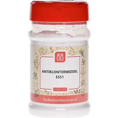 Afbeelding van Van Beekum Specerijen Antiklontermiddel E551 Strooibus 25 gram