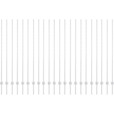 Afbeelding van vidaXL Hekposts 44 stuks U Channel Zilver 200 cm Staal