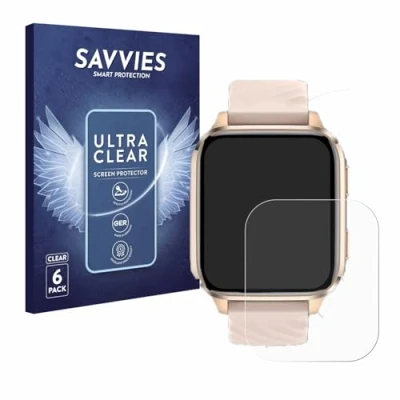 Afbeelding van Savvies (6 Stuks) Schermbeschermer voor Ibetter Smartwatch 1.85&quot; Screen Protector Ultra Transparant