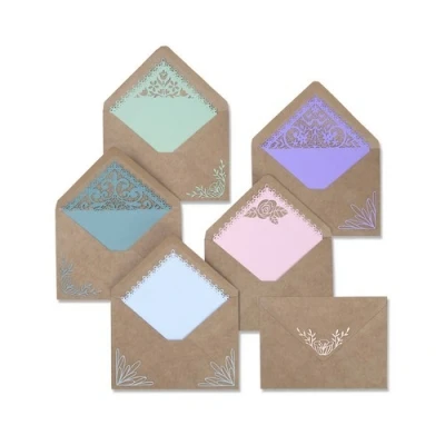 Afbeelding van Sizzix Thinlits Die Set 10PK Envelope Liners Intricate 663586 Katelyn Lizardi (01 19)