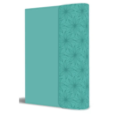 Afbeelding van Biblia RVR 1960 tamaño manual, símil piel aquamarina con solapa e imán / Spanish Bible Handy Size Large Print Leathersoft with magnet