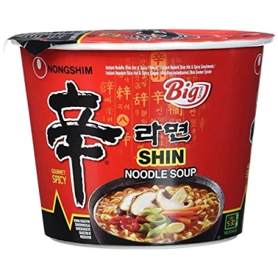 Afbeelding van Nong Shim Instant noedels, Shin Ramyun, Big Bowl, zeer scherp, 16 stuks (16 x 114 g)