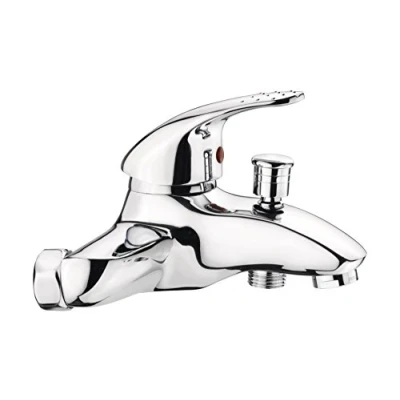 Afbeelding van Cornat Bad eengreepsmengkraan &quot;Mateo&quot; hoogwaardig messing lichaam verchroomd 1/2 inch douche afvoer/eengreepsmengkraan voor wandmontage/badkraan/badkraan / MA2