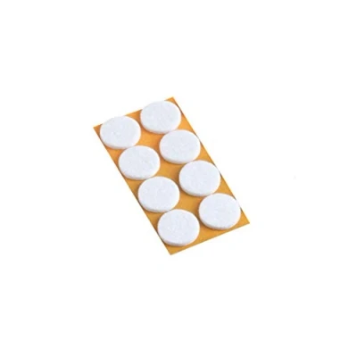 Afbeelding van Metafranc Viltglijders zelfklevend effectieve bescherming van uw meubels en stoelen / meubelglijders set voor gevoelige vloeren stoelglijders vloerglijders Ø 28 mm (8 Stuk) wit