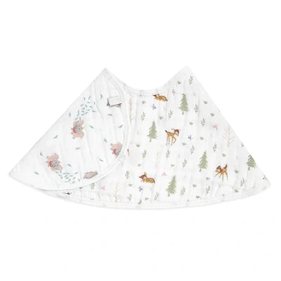Afbeelding van aden + Anais Essentials Baby Multifunctionele Burp Cloth &amp; Bib voor Kinderen Peuters, 100% Katoen Muslin, Zacht Absorbeert 4 Layers, Single, 57 x 28 cm G3303B, Wit, 0 Maand