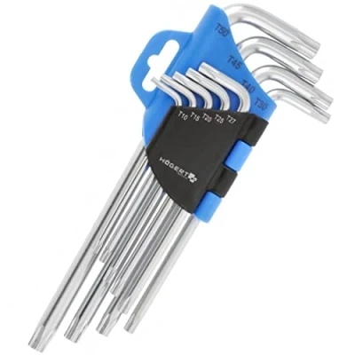 Afbeelding van Inbussleutels, precisie Inbussleutel lang Torx , 9 stuks CrV