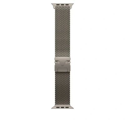 Afbeelding van Apple Watch Strap 49mm Natural Titanium Milanese Loop M (155 185mm)