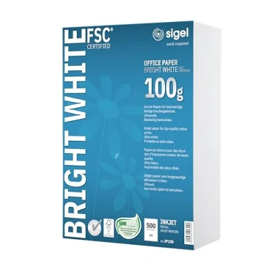 Afbeelding van SIGEL IP150 Inkjet papier A4 ultrawit, aan beide zijden bedrukbaar, 100 g, 500 vellen