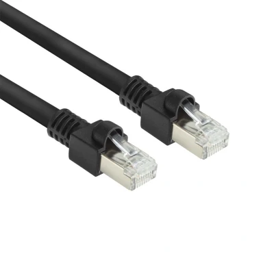 Afbeelding van ACT Zwart 1 meter S/FTP CAT7 PUR flex patchkabel snagless met RJ45 connectoren (CAT6A compliant)