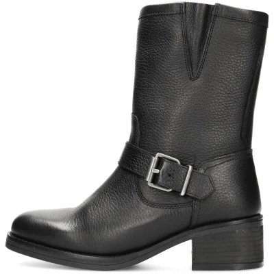 Afbeelding van PS Poelman Ellis Korte laarzen, Dames, Maat: 42, Black tumbled Leer