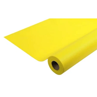 Afbeelding van Pro tafelkleed Ref. R785024I wegwerptafelkleed uit Spunbond rol met 50 m lengte x 1,20 breedte kleur geel scheurvast, waterafstotend en afwasbaar